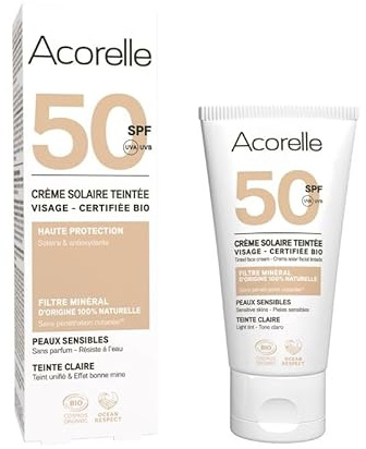 ACORELLE Face getönt Sunscreen SPF50 – Light