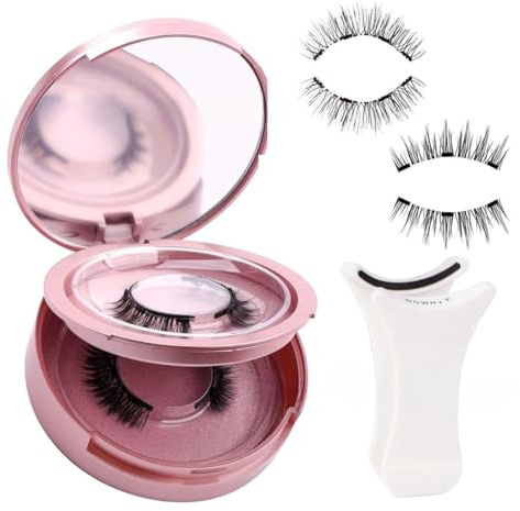 1 Stück Magnetische Wimpern Set mit Zange - Magnetic Lashes Easy to Apply, Magnet Wimpern, Magnetwimpern & Fake Lashes für natürlichen Look, Wimpern magnetisch ohne Kleber für Alltag & Events