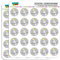 Kakadu Vogel Papagei Haustier 2,5 cm Planer Kalender Scrapbooking Basteln Aufkleber – transparent