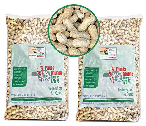Paul´s Mühle Erdnüsse mit Schale für Futterzwecke 2 x 10 kg