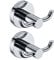 2pcs Stainless Steel Towel Holder Hooks Brass Chrome Door Bathroom Robe 2 Hook Hat Clothes Wall Door Hanger