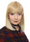 Prettyland Damen Blond Strähnen Mittellange Glatte Natürlich Matte wie Echthaar hitzefeste Damen Frau BOB Perücke Wig C181