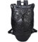 Antaina Schwarze 3D geprägte Eule Rucksack PU Punk Lolita personalisierte Coole Schultasche für Mädchen Frauen