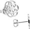 Materia Ohrstecker Silber 925 Damen - Blume des Lebens Silberohrringe rund flach SO-384-Silber