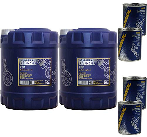 20L Motoröl MANNOL Diesel TDI 5W-30 4x Motor Flush ADDITIV