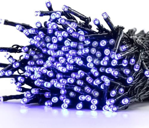 Avoalre Christmas LED String Lights Battery Operated 40m 300LEDs 8 Mode Waterproof Fairy Lights Battery-Powerd Indoor Outdoor Xmas Decoration Festoon for Christmas Tree,Wedding, Party, Birthday -Blue