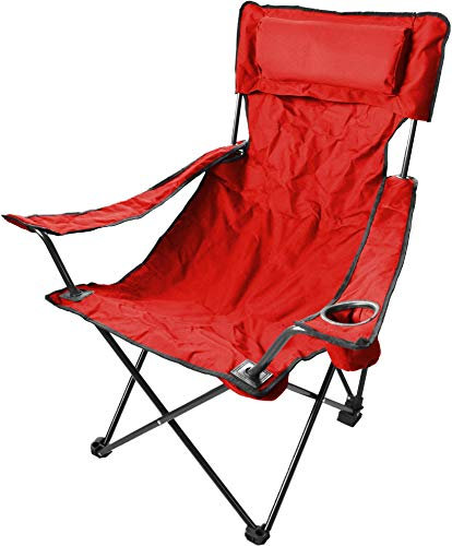 normani Robuster Camping Outdoor Angler Klappstuhl Outdoor Farbe Rot Deluxe