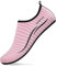 Sixspace Herren Damen Badeschuhe Wasserschuhe Aquaschuhe Strandschuhe Schnell Trocknend Slip on Breathable Schwimmschuhe Surfschuhe für Beach Pool Surfen Yoga Rosa(Lieferantengröße 42 EU)