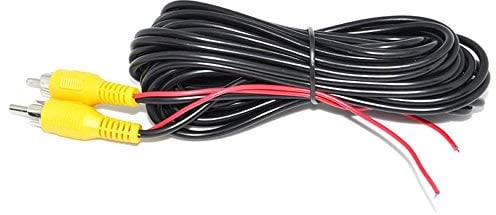 POFET Cable de Video de extensión RCA con Cables Rojos de activación inversa para la cámara del Monitor de visión Trasera del automóvil Cableado de CCTV LED (6 Metros y 20 pies)