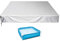 Grantien Abdeckplane Für Family Pool,Quadrat Poolabdeckung Mit Kordelzug,Abdeckplane Für Badewanne,210D Oxford Silber 231 X 231 X 30Cm