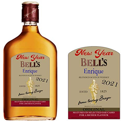 Personalised Bell's Whisky Bottle Label for Birthday Anniversary Christmas BL405