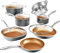Gotham Steel Pots and Pans Set 12 Piece Cookware Set with Ultra Nonstick Ceramic Coating by Chef Daniel Green, 100 Percent PFOA Free