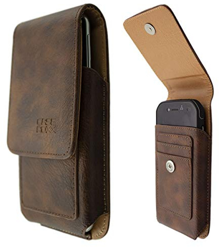 caseroxx Handy Hülle Outdoor Tasche für Cat S42 / S42 H+ mit drehbarem und abnehmbarem Gürtelclip in braun