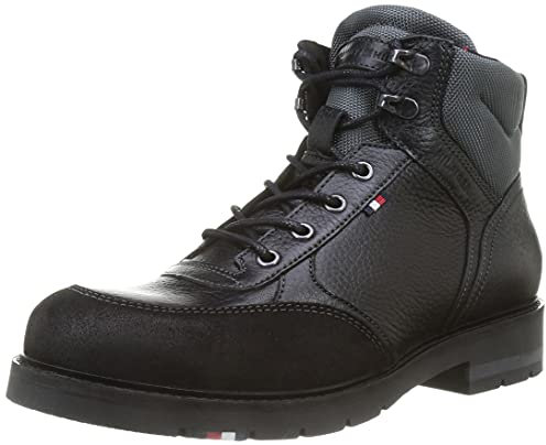 Tommy Hilfiger Caldo Classico Sneakers Cut, Stivali alla Moda Uomo, Nero, 44 EU