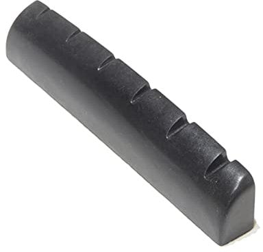 Guitar nut acoustic or electric 42mm x 5mm in black quality resin material.