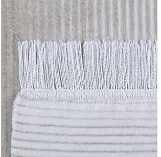 La Vida Jacquard-Decke in Grau Weiß 150x200 cm, Kuscheldecke XL-Wohndecke für Couch & Sofa, warm, weich & kuschelig, Baumwollmischung, Öko-Tex Standard 100