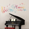 tjapalo® vr137 Aquarell Wandtattoo Musik Wandsticker Musiknoten Wandtattoo wohnzimmer Sprüche Noten Aufkleber für die Wand wandtattoo musik is my life, Größe: B80xH29cm