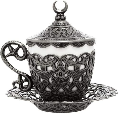 Alisveristime Gelincik Turkish Coffee Cup & Saucer (Black)