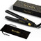 Terviiix Mini Hair Straightener for Short Hair/Bangs, Small Flat Iron for Travel, Portable Ceramic Straightening Irons, Dual Voltage, Pouch Included, Compact Size, Black