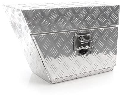XPOtool Alu Unterbaubox links 60x25x40 cm / 6 kg bis 50 L / 20 kg vollgeschweißt robust für Pkw, Anhänger, Lkw Nutzfahrzeuge, robuste Staubox und Werkzeugkiste - Unterflurbox Deichselbox Staukasten