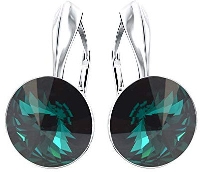 Rivoli 925 Silber Ohrringe Österreichische Zirkonia - Schmuck für Frauen und Mädchen - Hängeohrringe Ideal für Geschenke für Frauen Geschenk für Mutter-Frau-Tochter (Emerald)