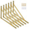 AddGrace Shelf Brackets Heavy Duty Triangle Shelving Brackets 250x160mm Wall Mounted Metal Right Angle Shelf Support Screws Include (250x160mm/10x6.3inch) Gold 6 Pack