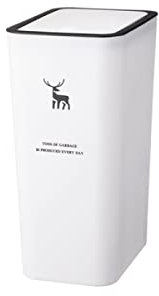 XINY Slim Bathroom Bin,Sanitary Bin,Small bin for Office,Bedroom,Kichen 10 Litre 33 x 22 x 13cm (White)