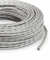 DRESS-Cavo Elettrico Trecciato Rivestito In Tessuto 3x0,75 12mt. Argento