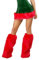 Achlibe Women Faux Fur Leg Warmers Y2k Furry Knitted Wool Warm Boots Covers Winter Long Boot Cuffs Fairycore Clothing (A-Red, One Size)