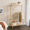 [en.casa] Portant à Vêtements Portemanteau Porte-vêtements Penderie Dressing Ouvert avec Barre de Penderie et Étagères Bambou 140 x 90 x 45 cm Naturel