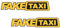 FakeTaxi 2 Aufkleber aus laminiertem Vinyl, polymerisch, gestanzt, für Auto, JDM Tuning OEM Stickerbomb, Gelb und Schwarz