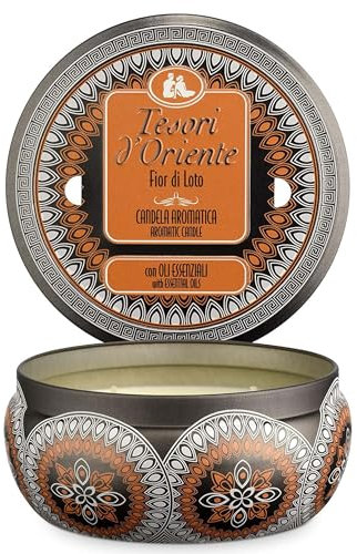 Tesori d'Oriente Fior di Loto Candela profumata agli Oli Essenziali 200g 1 Pezzo