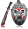 Knitluxe Erwachsene Horror Maske, Hockey Maske Jason Voorheen Hockey Maske, Schlachtung zu herrschen Alex schreckliche Maske für Halloween Karneval Maskerade Party Erwachsene Geschenke (Silber)