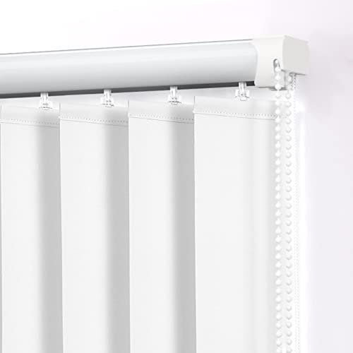 Tende verticali - - 90 mm - Tenda completa - Tende verticali oscuranti, veneziane in tessuto poliestere, per finestre con porte scorrevoli in vetro per patio (W160xH280cm(63x110in))