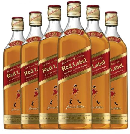 Whisky Blended Johnnie Walker Red Label Botellín Tercio 35 cl (Caja de 6 Botellín Tercio de 35 cl)