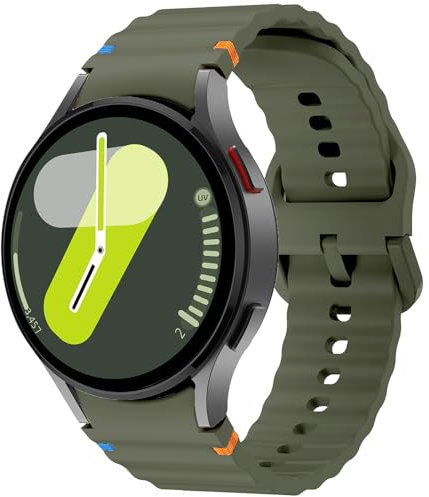 Cinturino per Samsung Galaxy Watch 6 Classic/Watch 5 Pro/Watch 4, 20mm Silicone Sport Bracciali Cinturini di Ricambio per Galaxy Watch 7/Watch FE/Active 2/Watch 3