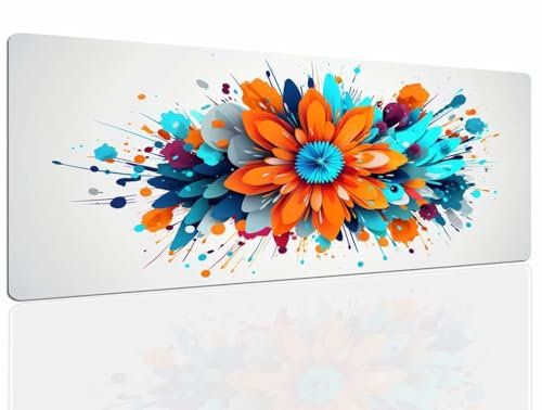Tapis de Souris Gamer, Grand Tapis de Souris XL Colorful, Tapis Souris Gaming Antidérapante, Tapis de Souris de Jeu 800x400x4mm, Tapis Souris Gamer, Mouse Mat Haute Précision et Vitesse 254