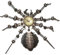 Metal Jigsaw 3d Spider Model Clock Kit, Mechanical Spider Metal Jigsaw, Diy Jigsaw Stainless Steel Hand-assembled Detachable Model with Clock