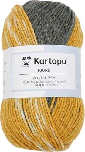 Strickgarn Häkelgarn 100gr Knaul - modisches Verlaufsgarn ergibt Norwegermuster, Jaquardeffekte direkt aus dem Knaul - Lauflänge 190m (4002)