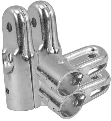 FELTECHELECTR 2pcs Stainless Steel Chain Link Fence Clamps Structural Connectors for Greenhouse Shelves and Fencing Easy to Install Accessories