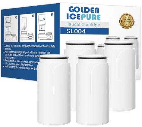 GOLDEN ICEPURE Lot de 4 filtres à eau Philips AWP305/10 X-Guard pour robinet Philips