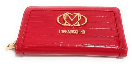 MOSCHINO Portafoglio donna Love zip around in ecopelle stampa cocco rosso AS25MO09 JC5649 ROSSO