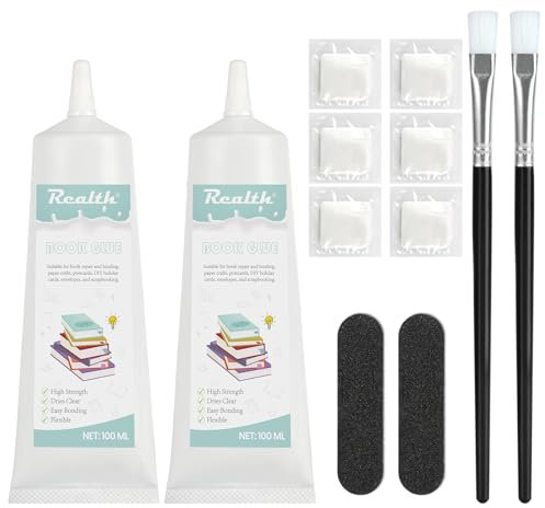 Book Glue/Book Binding Glue | 200ml Strong Binding Kits | for Bookbinding and Repair Scrapbook Paper Crafts Collages Crafts DIY | Clear