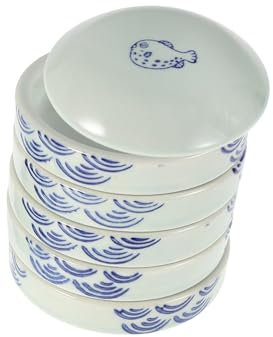 DIYEAH 5layer Ceramic Palette for Pottery and Painting Stackable Design Paint Bowls for Watercolor and Chinese Calligraphy Ink