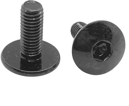 SONGMIky 10 Stück große Schwarze Innensechskantschrauben mit flachem Kopf M6, rostfrei, Schwarze Verzinkung, for Heckplatten von Motorrädern, Mopeds und Rollern