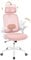 WOLTU Chaise de Bureau Ergonomique, en Maille, Appui-tête et Accoudoirs Réglables, Fauteuil de Bureau avec Support Lombaire, Dossier Inclinable, Rose