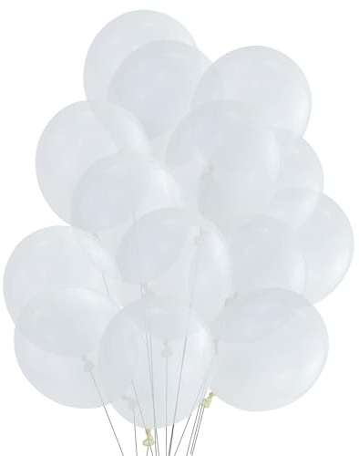 65 Stück 12 Zoll Luftballons Transparente Helium,Durchsichtige Latex Ballons Ø 30 cm,Mini Klare Luftballons,Helium Ballons für Partys, Festivals, Kindergeburtstage