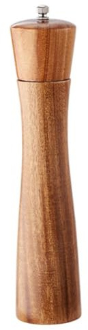 Paaruter 10 Inch Tall Wood Pepper Grinder Salt Mill Elegant Adjustable Ceramic Rotor Wooden