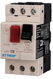 ETTROIT JX174600 SALVAMOTORE TERMOMAGNETICO REGOLABILE 4-6.3A TRIFASE GV2 PROTEZIONE MOTORE