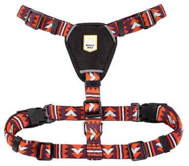 Woolly Wolf Polar Night Hundegeschirr für kleine Hunde M – Gepolstertes Geschirr mit 5-Punkt-Anpassunsgsystem aus 100% recyceltem Polyester, Reflektoren für mehr Sichtbarkeit